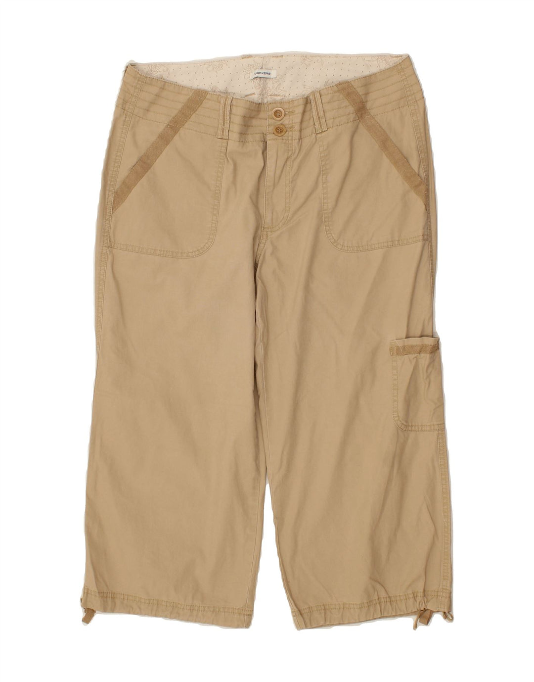 DOCKERS Womens Straight Capri Cargo Trousers US 12 Large W32 L21 Beige Vintage Dockers and Second-Hand Dockers from Messina Hembry 