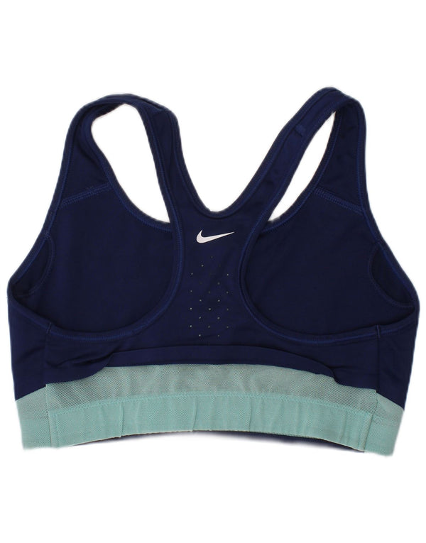 Sutiã esportivo Nike feminino Dri Fit Graphic colete top pequeno azul marinho esportivo
