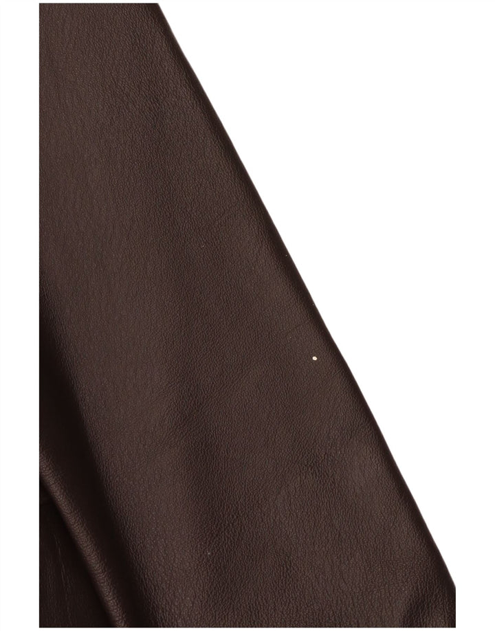 Casaco de couro feminino MILAN Reino Unido 14 grande couro marrom