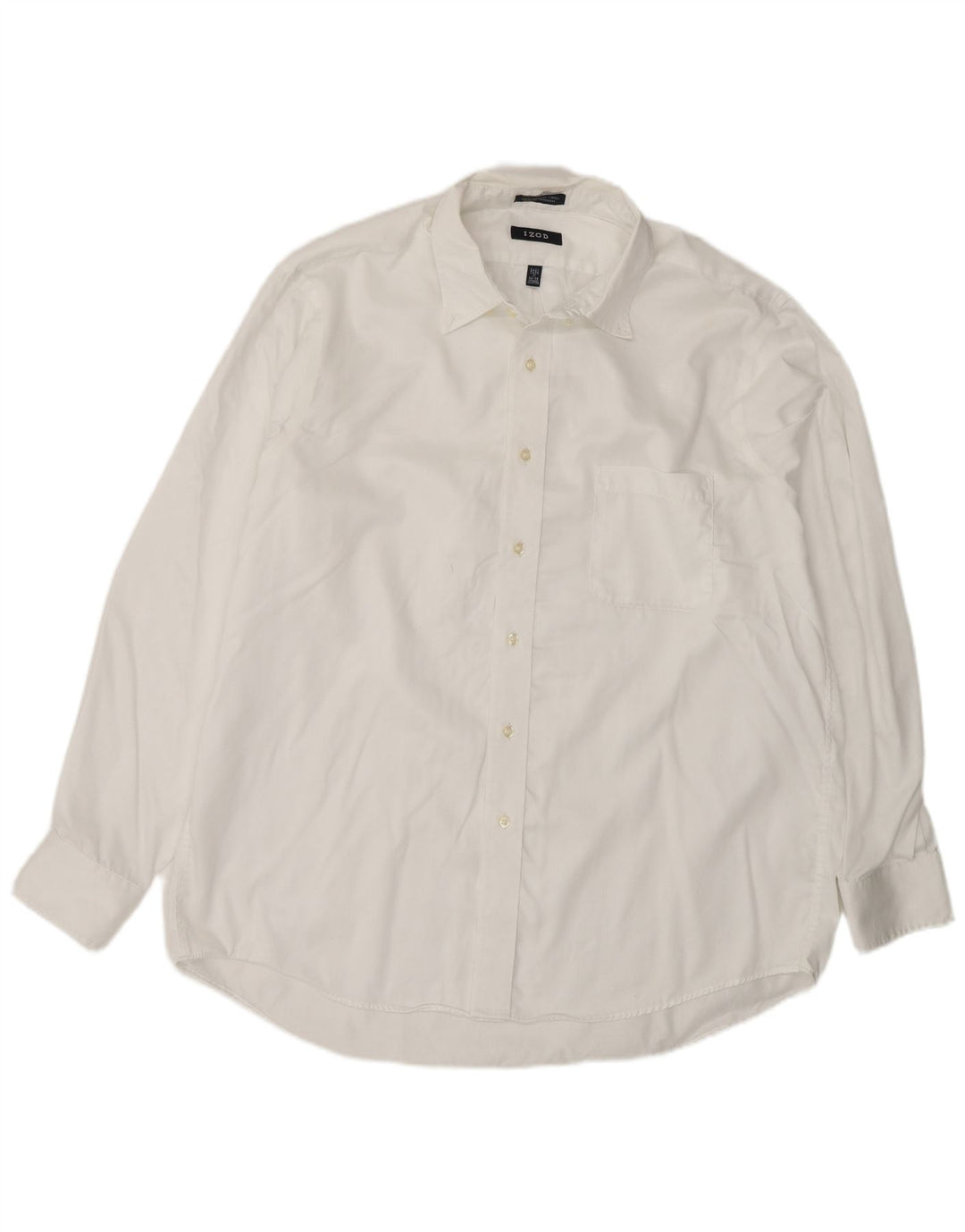 Camisa masculina Izod tamanho 17 XL algodão branco