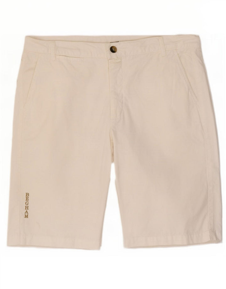 Slam Mens Chino Shorts IT 48 Médio W32 Algodão Branco