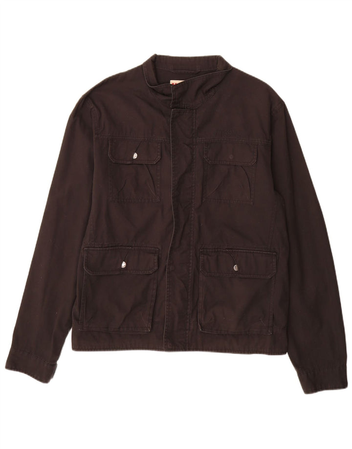 Jaqueta utilitária masculina Mustang UK 40 grande algodão marrom