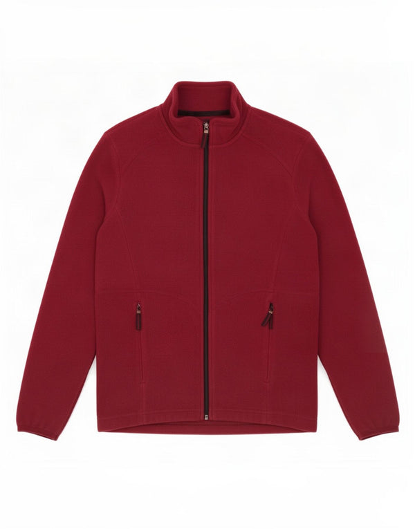 Jaqueta de lã feminina Marks & Spencer UK 12 poliéster médio Borgonha