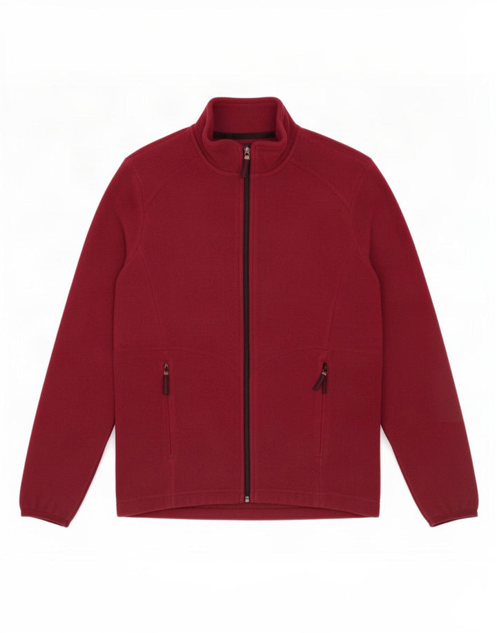 Jaqueta de lã feminina Marks & Spencer UK 12 poliéster médio Borgonha