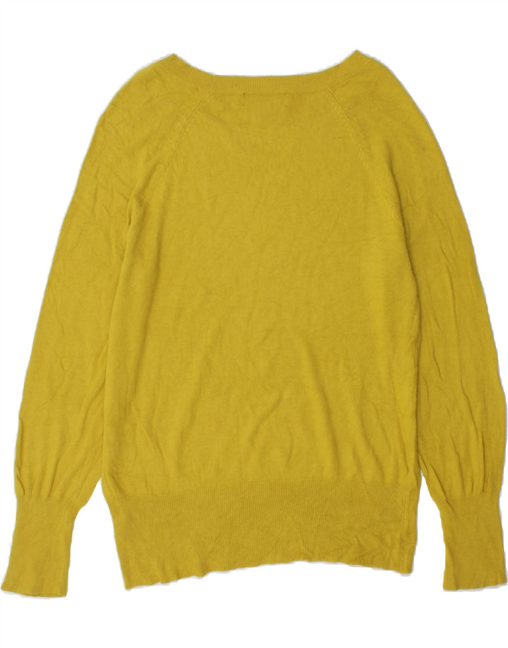 MOSSIMO Womens Boat Neck Jumper Sweater UK 20 2XL Yellow Nylon Vintage Mossimo and Second-Hand Mossimo from Messina Hembry 