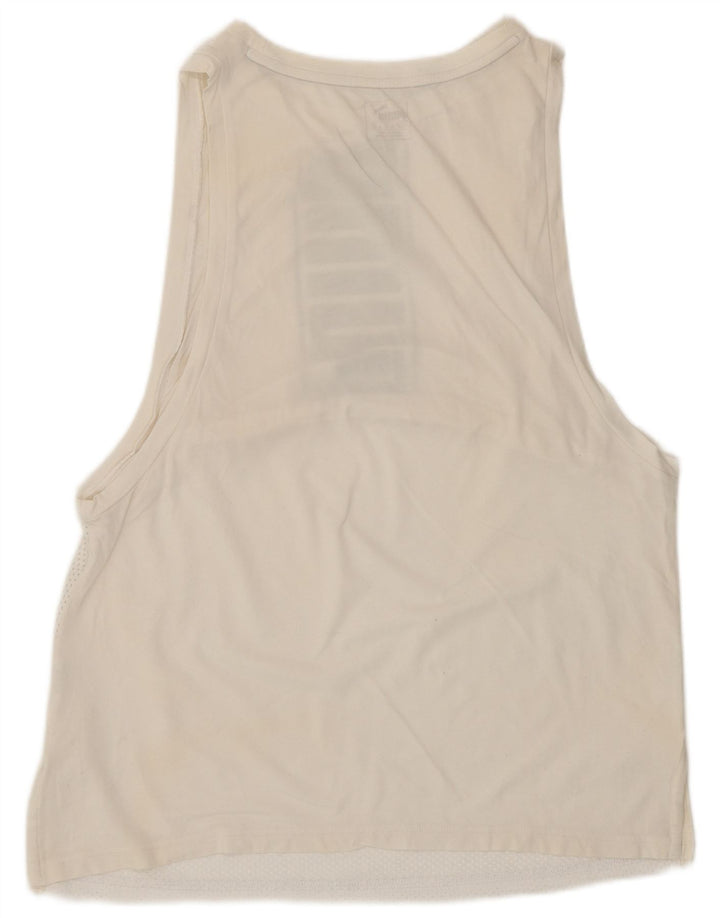 Puma Womens Graphic Vest Top UK 12 Médio Branco