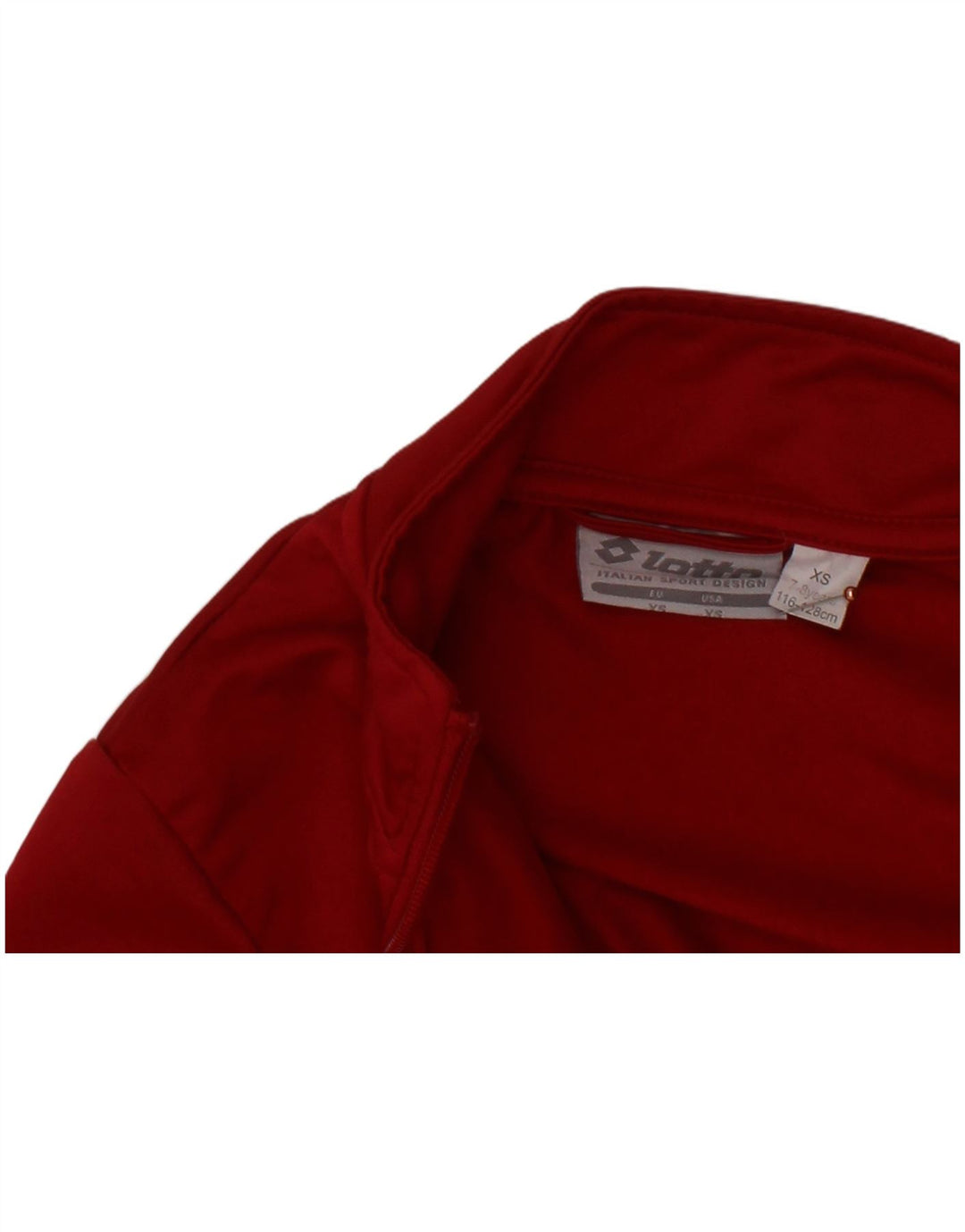 LOTTO Boys Tracksuit Top Jacket 7-8 Anos XS Vermelho Colorblock