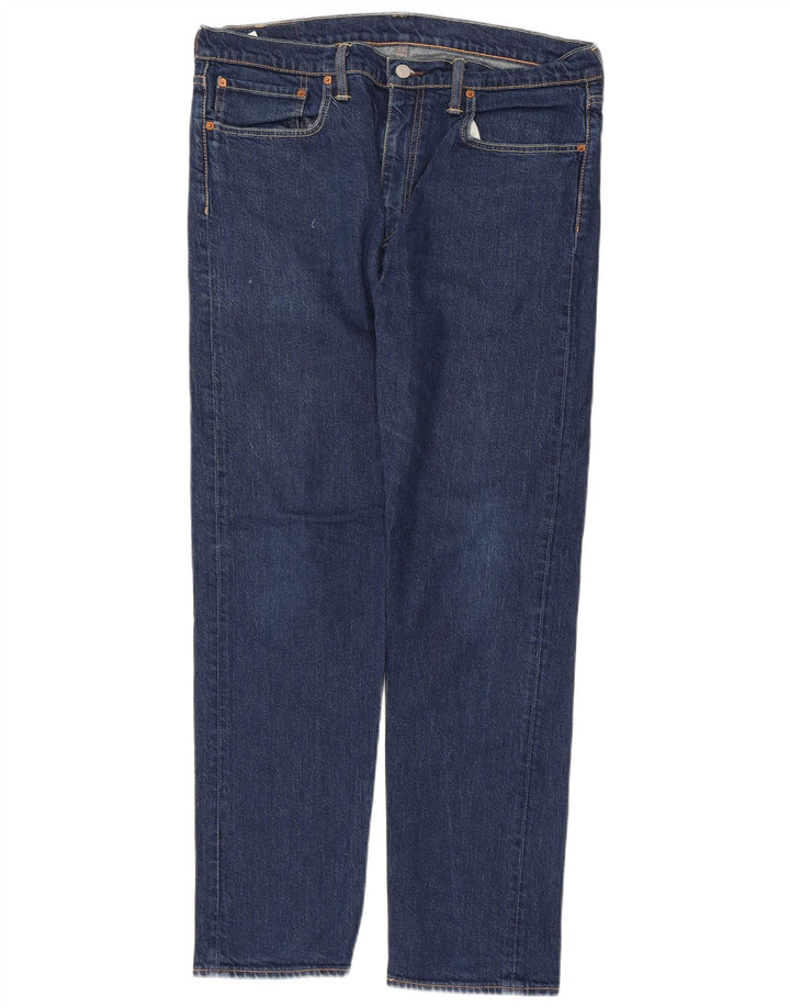 Levi's Masculino 502 Tapered Jeans W36 L32 Azul Algodão