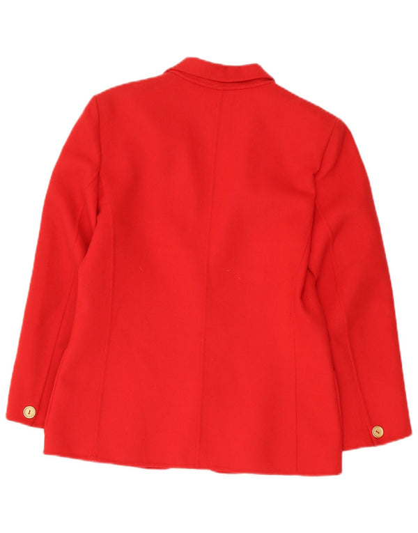 Jaqueta blazer feminina Pierre Cardin com 1 botão IT 42 médio vermelho lã clássica