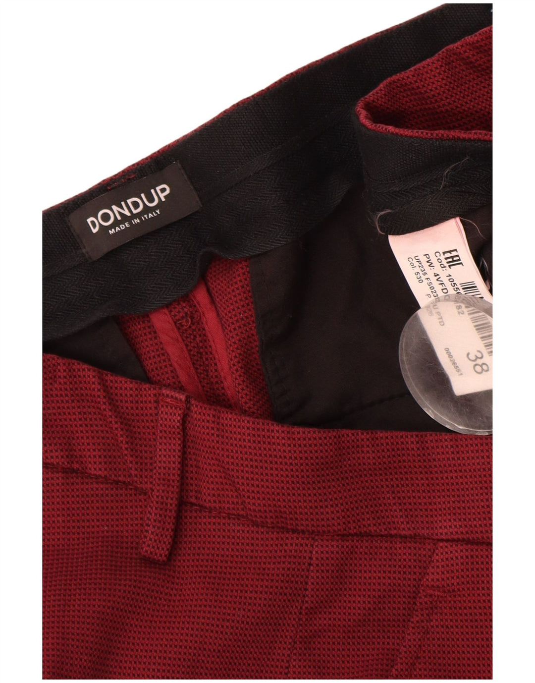 Calça Chino Masculina Slim Dondup W38 L32 Algodão Marrom