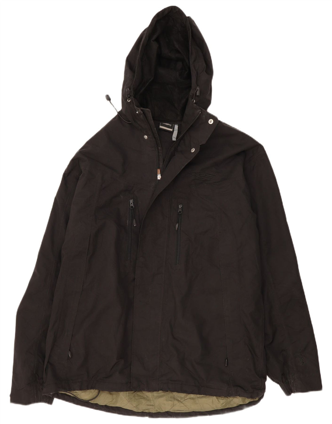 Jaqueta corta-vento masculina Umbro com capuz UK 44 2XL poliéster preto