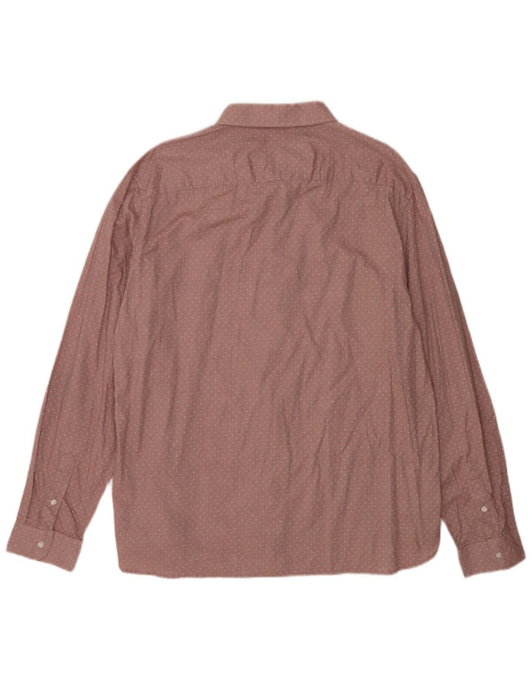 Camisa masculina French Connection 2XL algodão manchado rosa