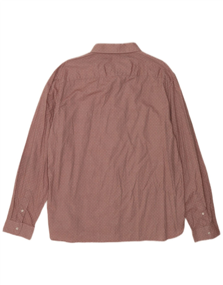 Camisa masculina French Connection 2XL algodão manchado rosa
