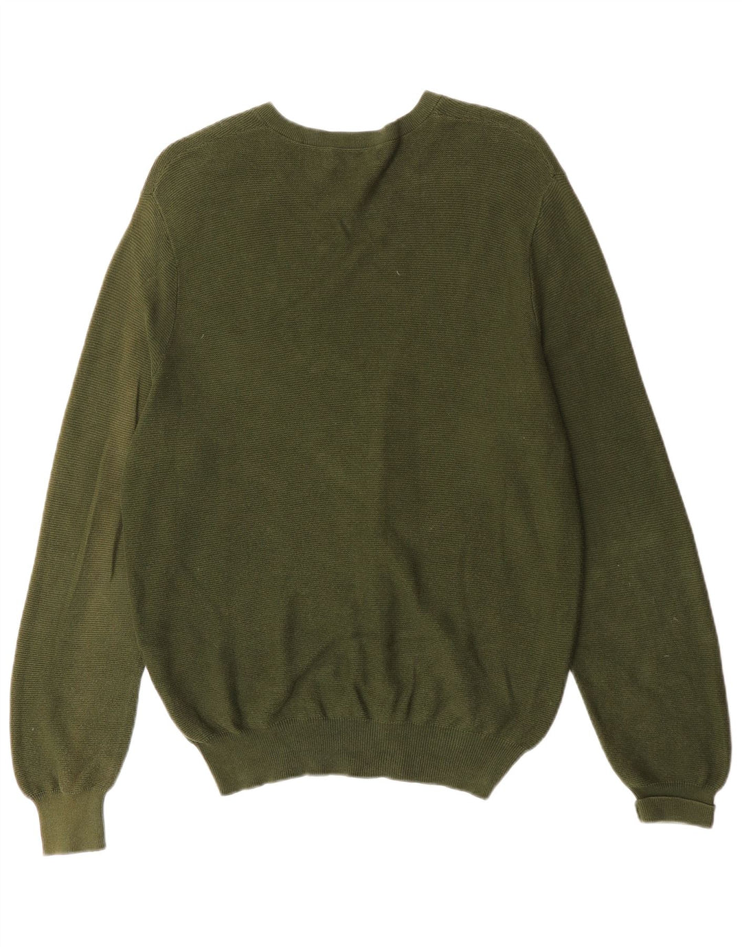 Polo Ralph Lauren Suéter masculino com decote em V pequeno algodão cáqui