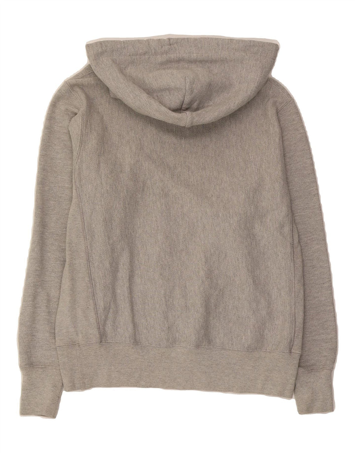 CHAMPION Womens Graphic Hoodie Jumper UK 14 Medium Grey Cotton Vintage Champion and Second-Hand Champion from Messina Hembry 