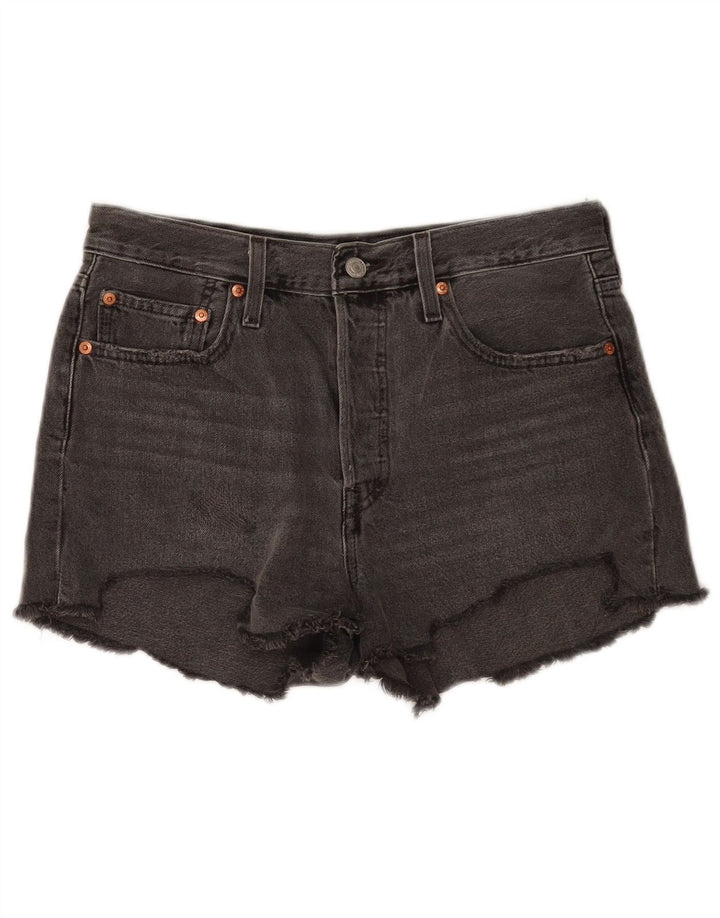 Shorts jeans feminino 501 da Levi's W28 algodão cinza médio