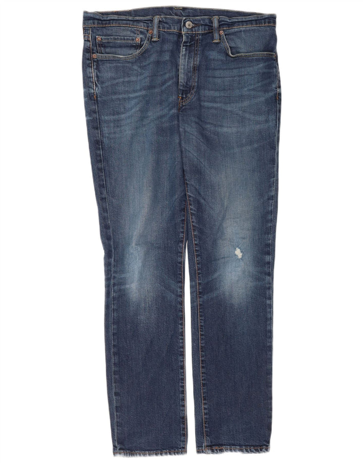 Levi's Masculino 511 Distressed Slim Jeans W36 L32 Azul Algodão