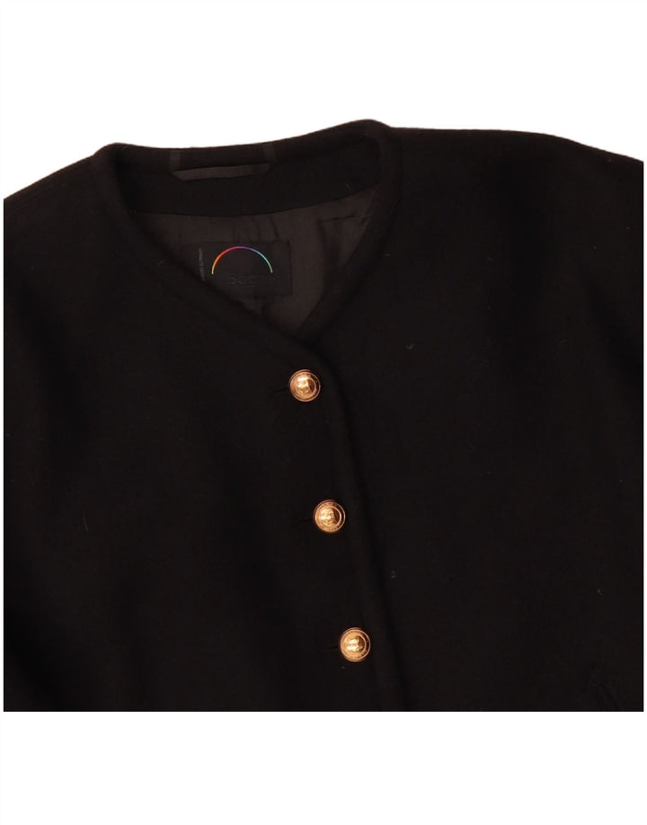 Jaqueta blazer feminina BOGNER com 5 botões UK 18 XL preta