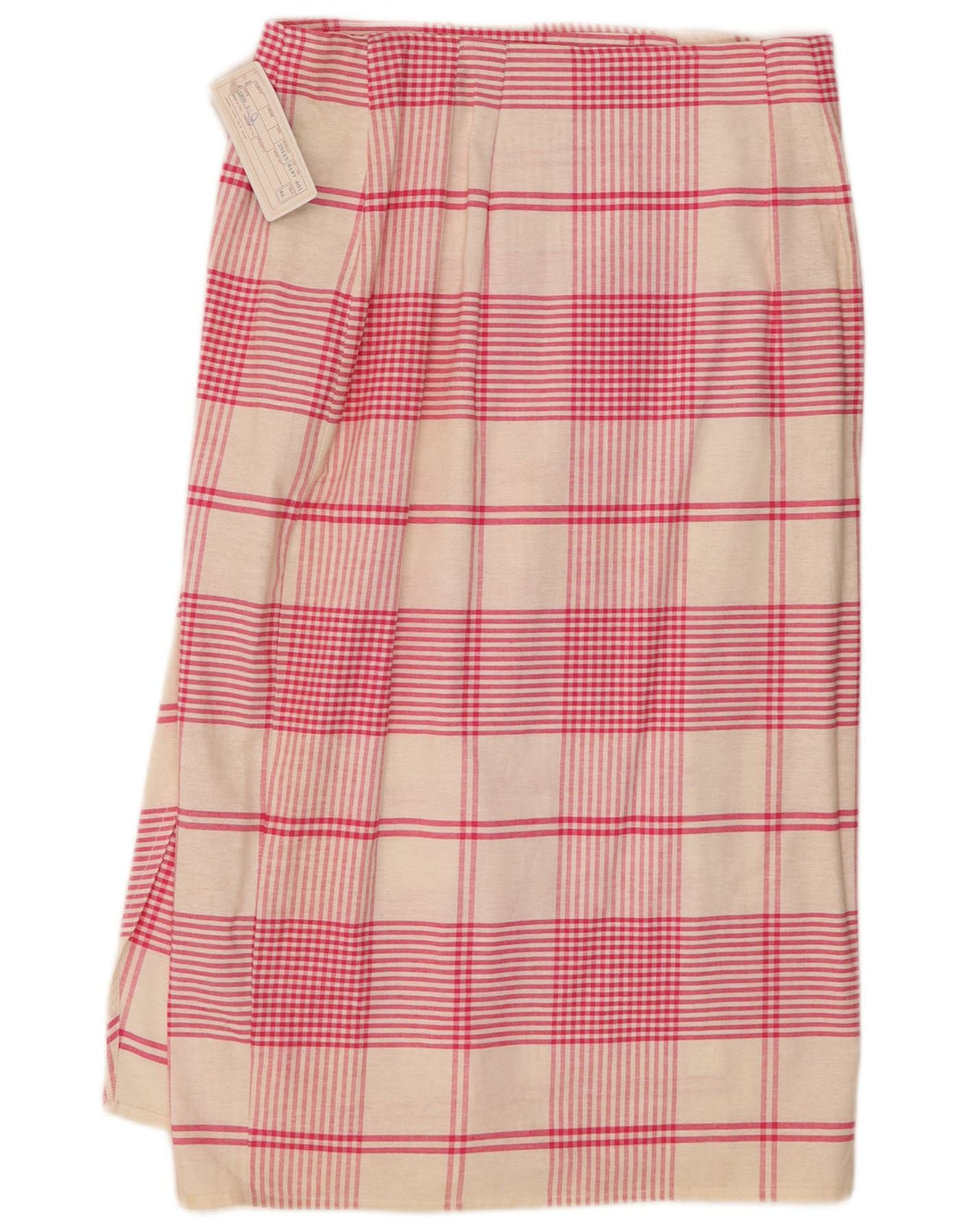Saia feminina Touche IT 46 grande W30 algodão xadrez rosa