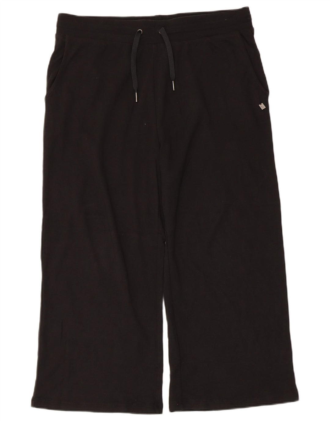 Calça de treino capri feminina Dack's Reino Unido 16 grande algodão preto