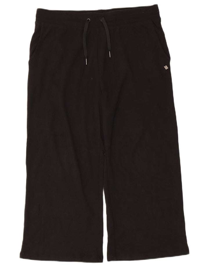 Calça de treino capri feminina Dack's Reino Unido 16 grande algodão preto