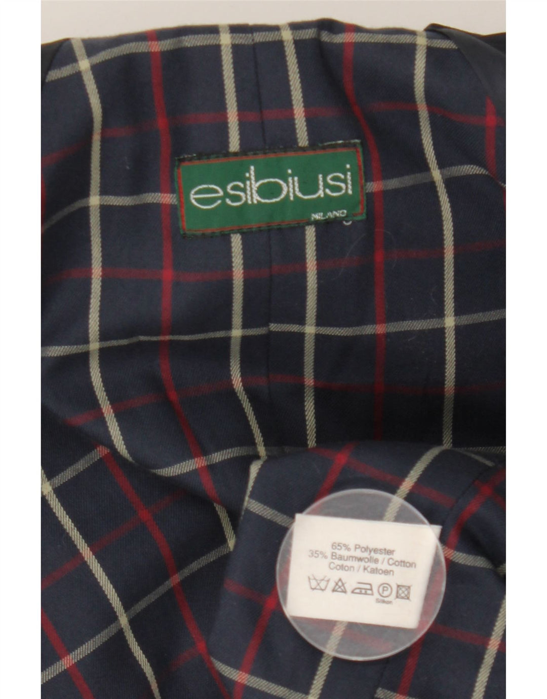 Sobretudo feminino vintage UK 16 grande poliéster azul marinho