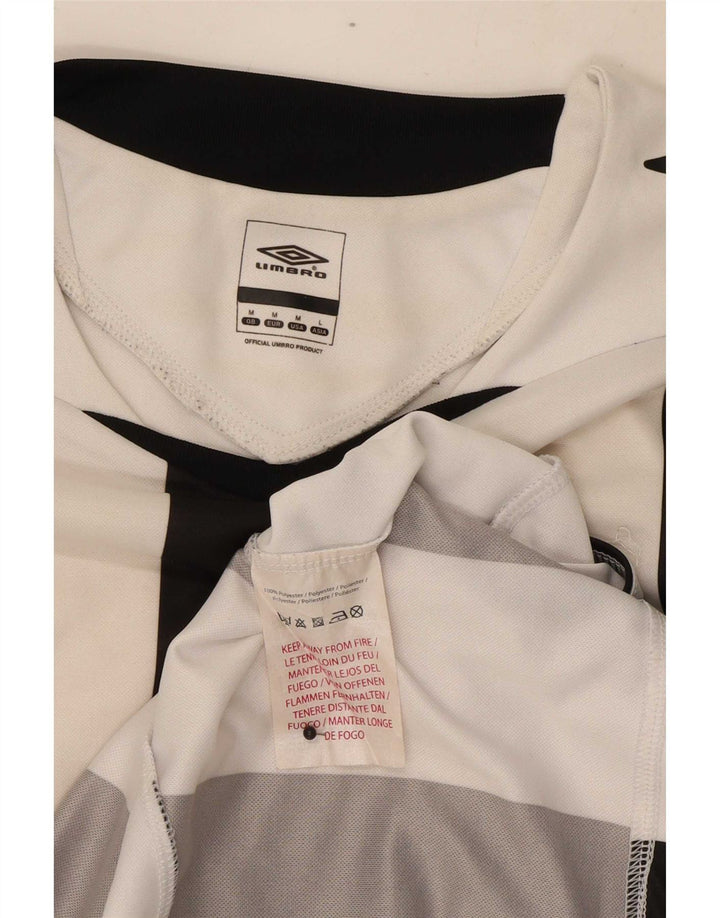 Umbro Top Masculino Manga Longa Médio Poliéster Listrado Branco