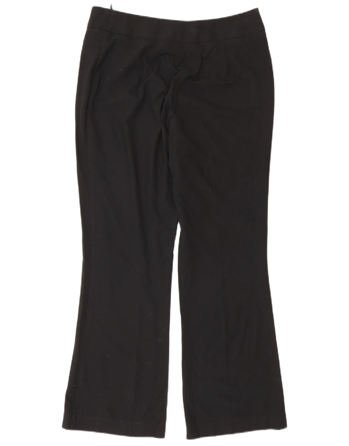 Calça casual feminina Marks & Spencer Bootcut Reino Unido 12 médio W30 L29 preta