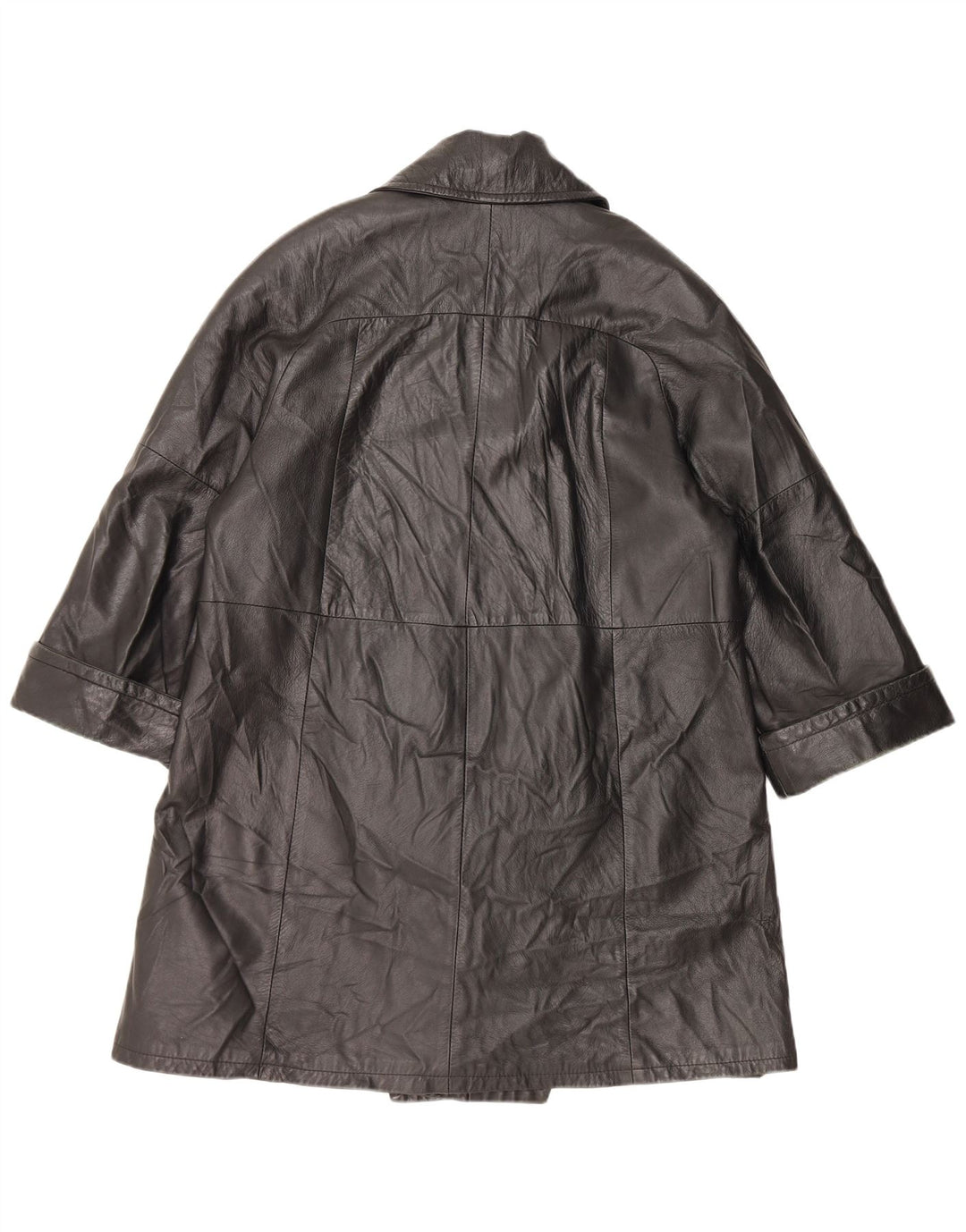 Casaco de couro feminino VINTAGE IT 48 XL preto