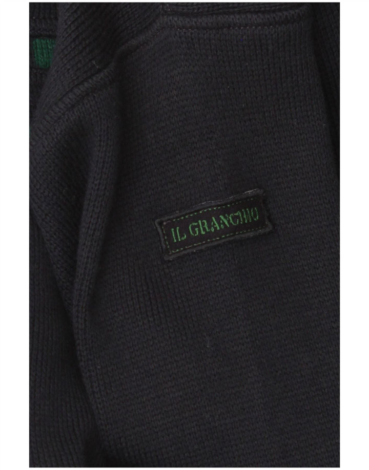 Il Granchio Suéter Cardigan Masculino Médio Azul Marinho