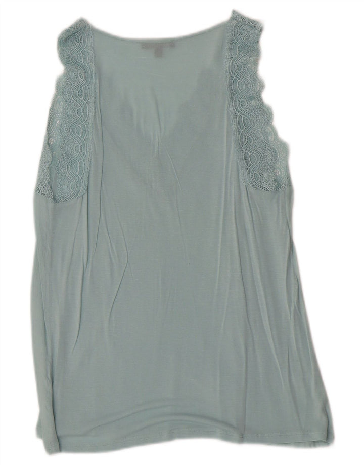 Blusa feminina sem mangas Massimo Dutti Top UK 6 XS Azul