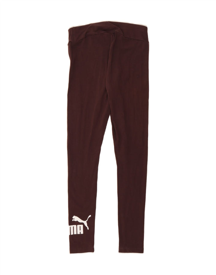 PUMA Womens Graphic Leggings UK 6 XS  Brown Cotton Vintage Puma and Second-Hand Puma from Messina Hembry 