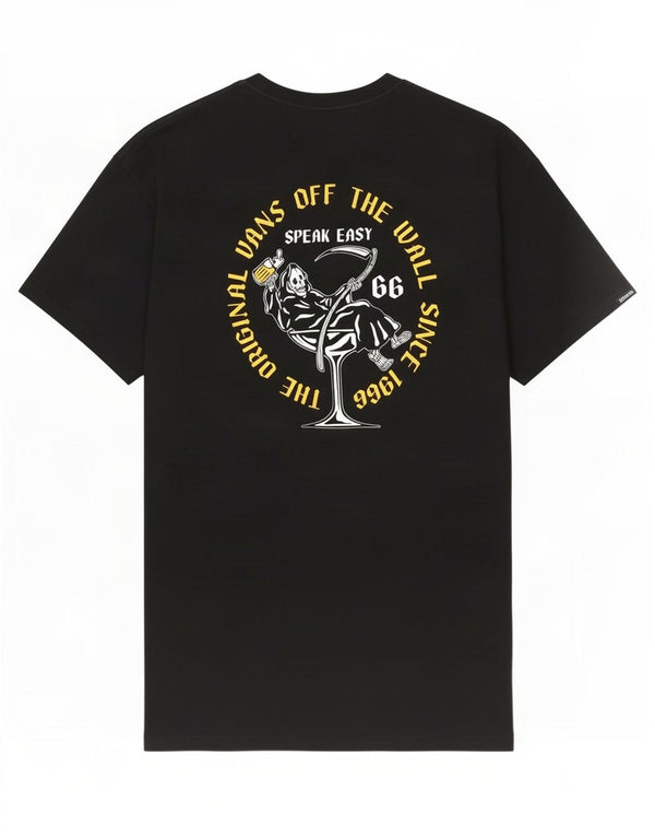 Camiseta Vans Masculina Classic Fit Graphic Top Grande Algodão Preto
