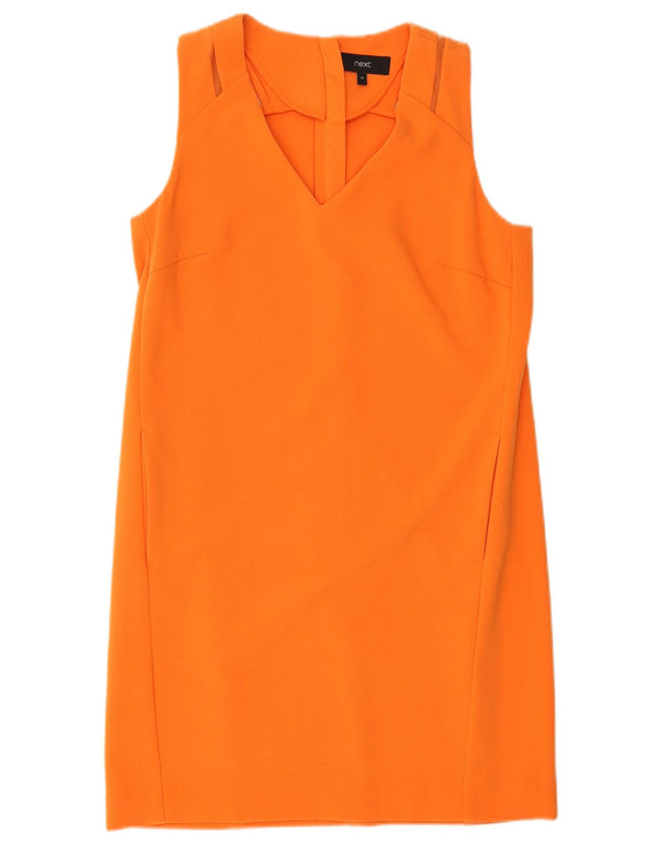 Próximo Vestido feminino sem mangas Shift UK 10 pequeno laranja