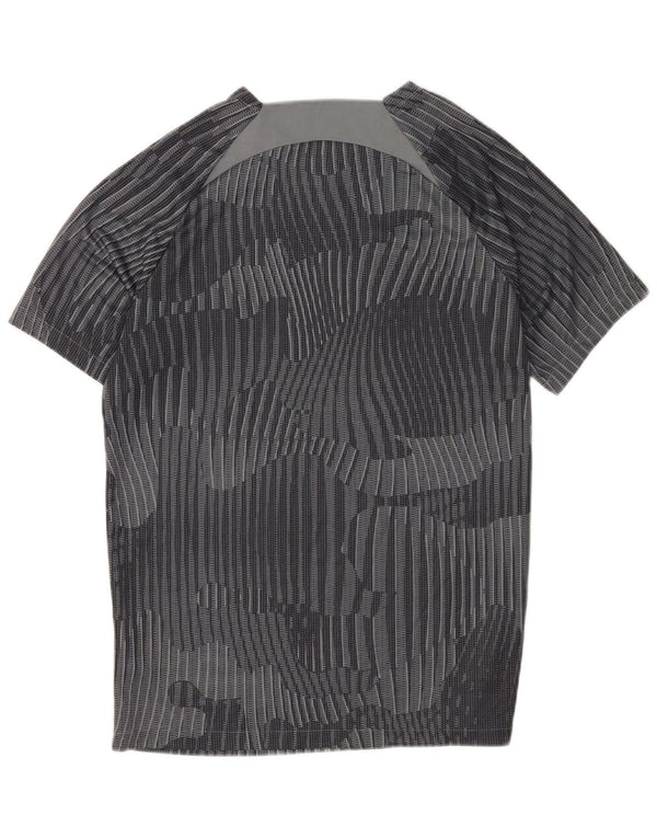 Camiseta masculina Nike Dri Fit Top grande cinza geométrico de poliéster esportivo