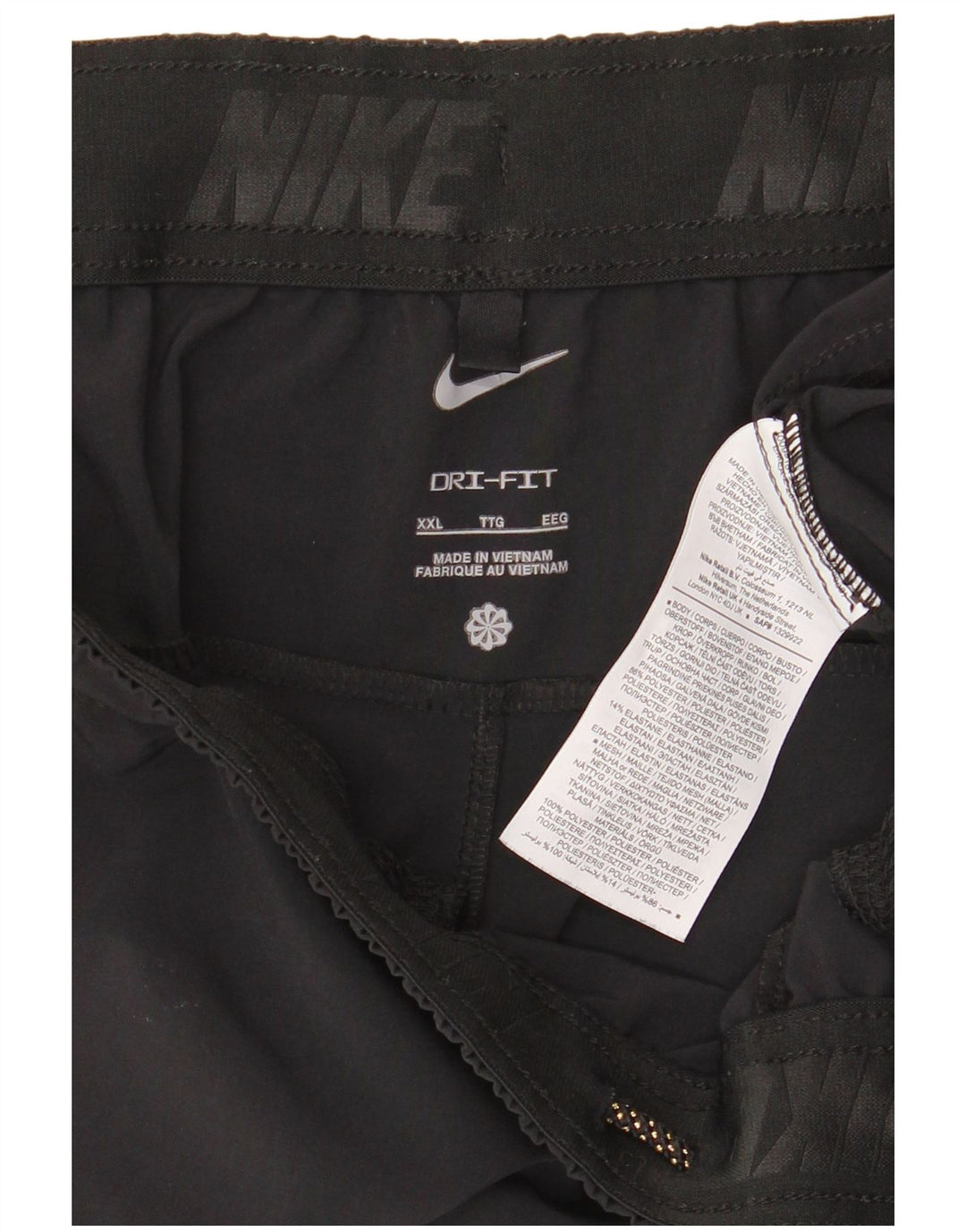 Shorts esportivos masculinos Nike Dri Fit 2XL poliéster preto