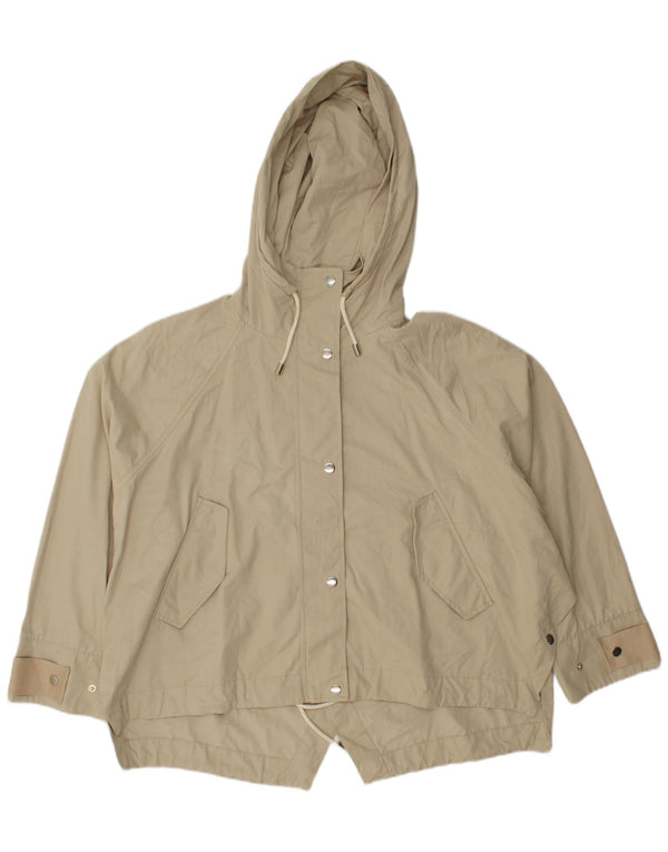 Jaqueta Parka Oversized com Capuz Zara Feminina Reino Unido 16 Grande Bege