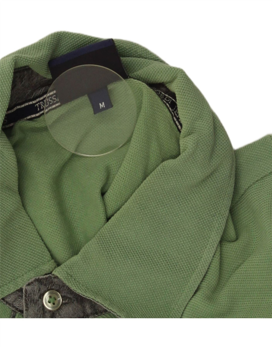 Camisa polo masculina Trussardi Jeans algodão verde médio