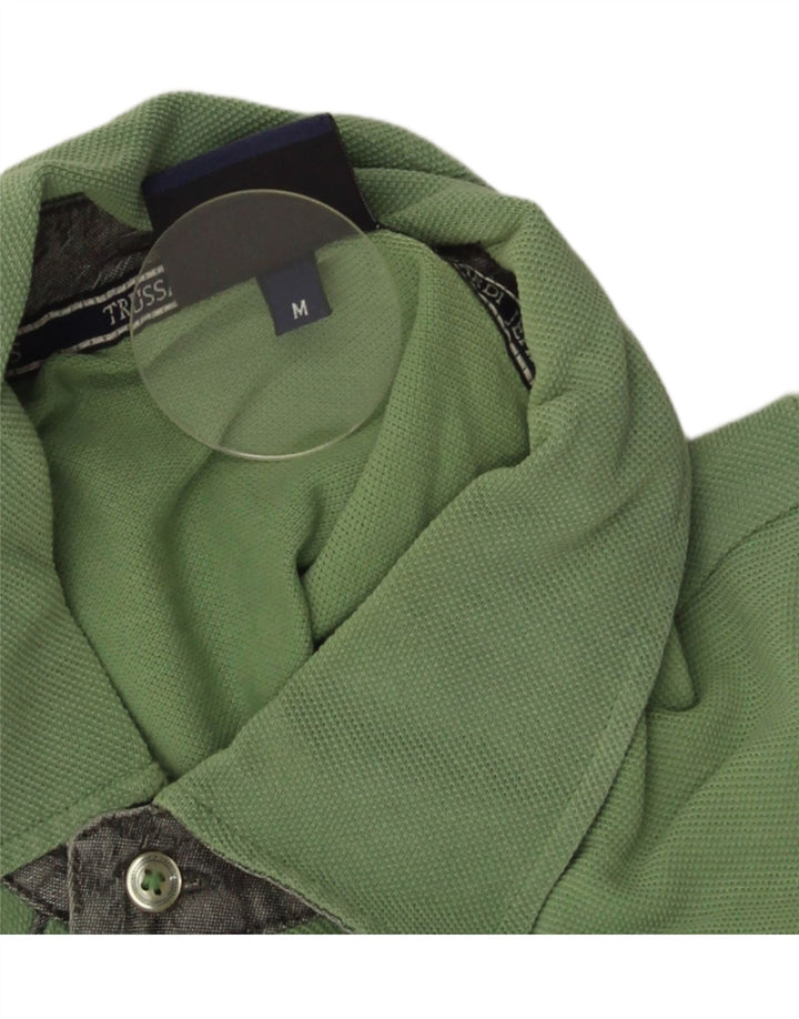 Camisa polo masculina Trussardi Jeans algodão verde médio
