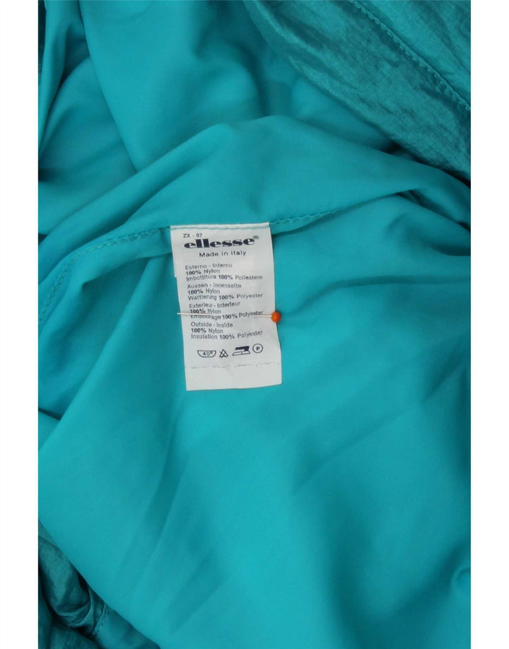Macacão de esqui feminino Ellesse IT 46 grande azul nylon retrô