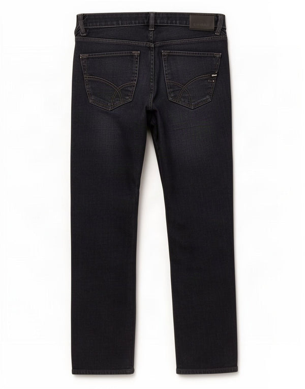 Gas Mens Straight Jeans W36 L34 Azul Marinho Algodão