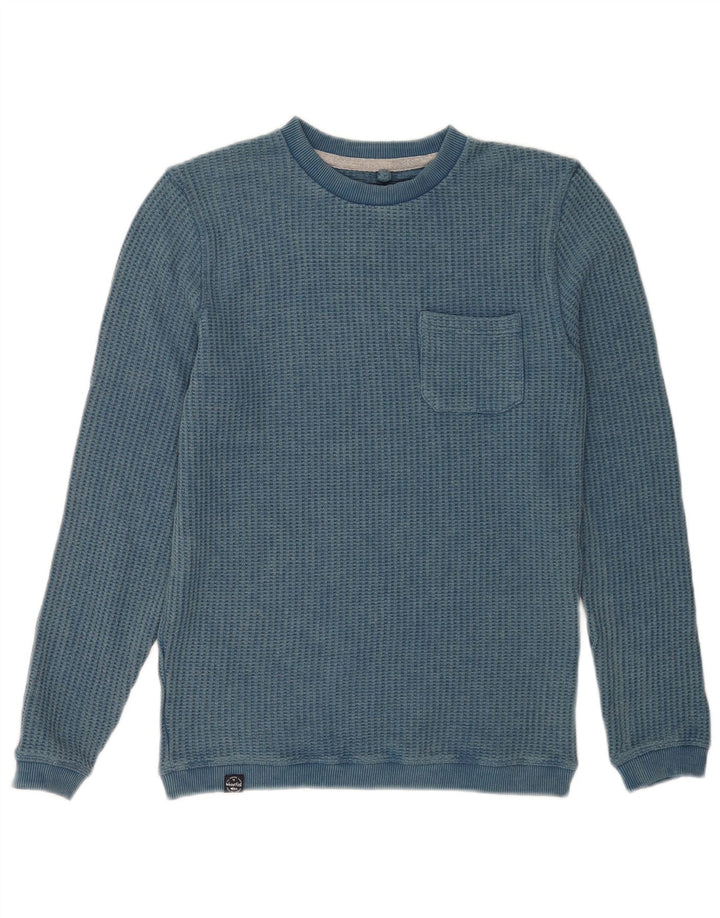 Moletom masculino estranho peixe jumper pequeno algodão azul