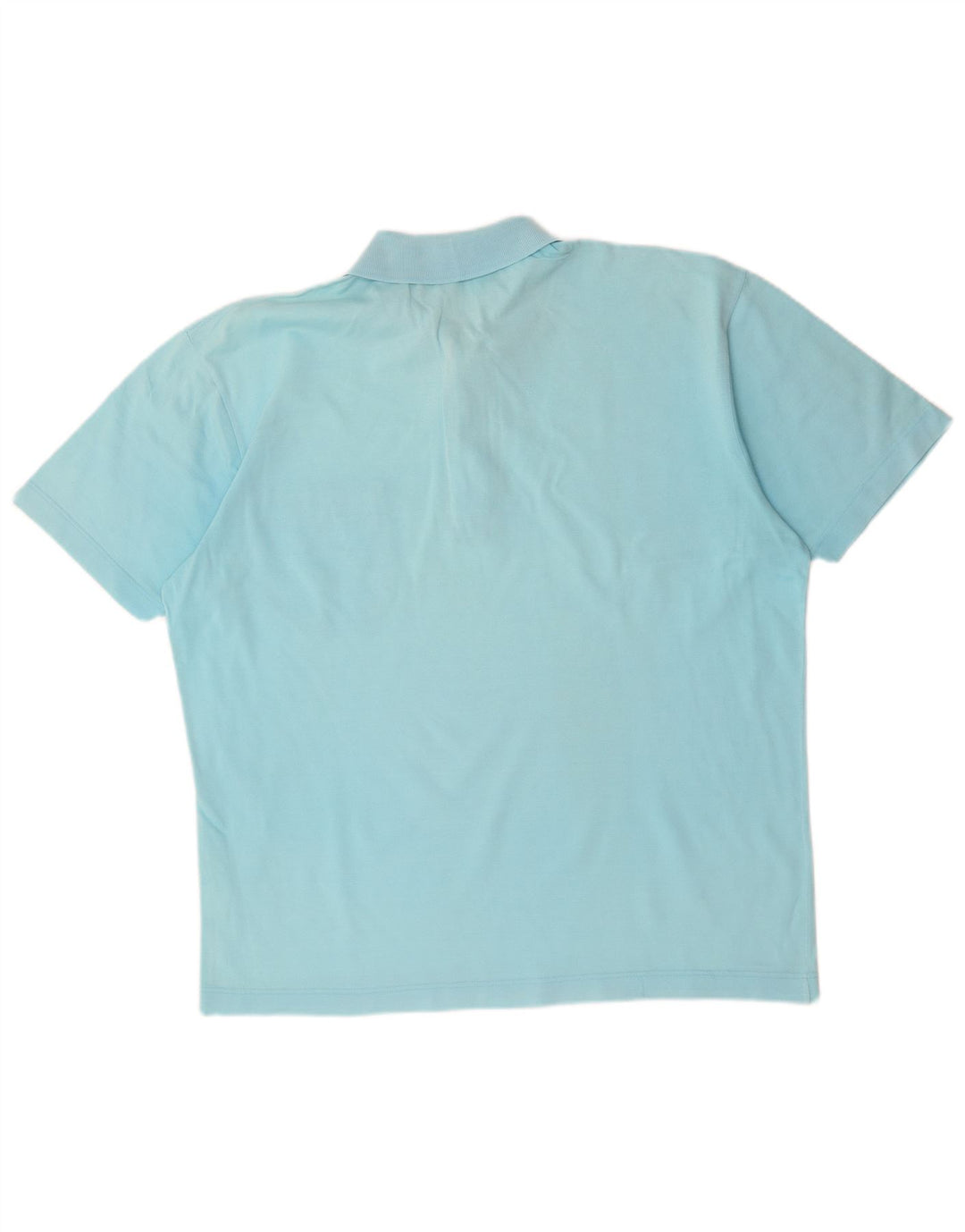 Camisa polo masculina VINTAGE de algodão azul médio