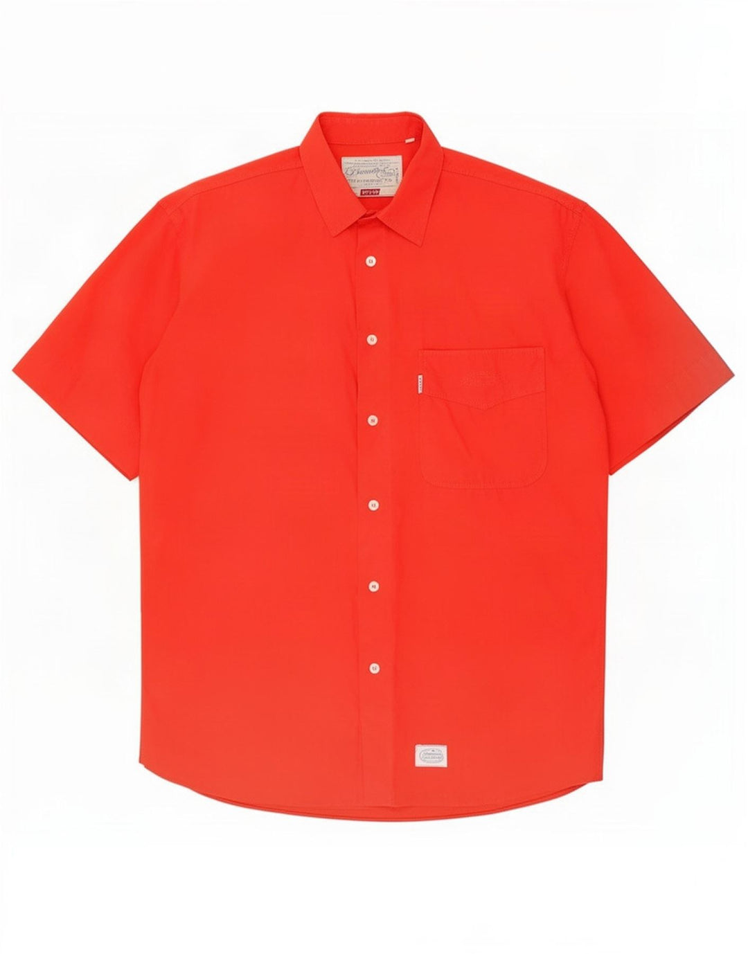 Camisa masculina de manga curta Levi's médio vermelho algodão