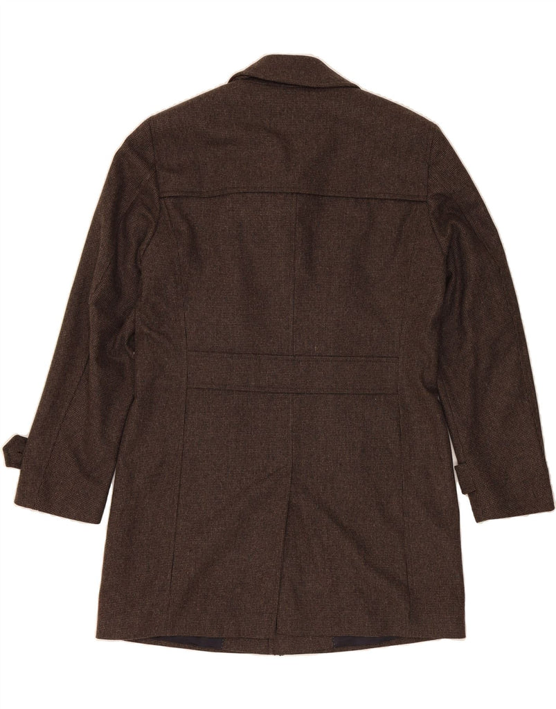 TOMMY HILFIGER Mens Tailored Overcoat IT 48 Medium Brown Wool Vintage Tommy Hilfiger and Second-Hand Tommy Hilfiger from Messina Hembry 