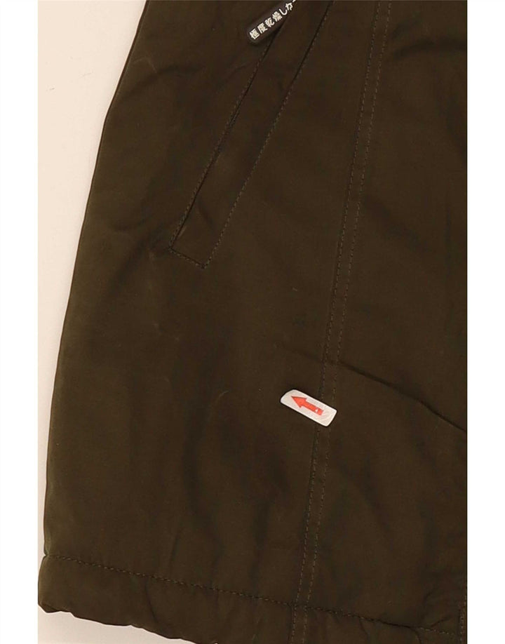 Jaqueta Parka com capuz feminina Superdry UK 14 grande poliéster verde