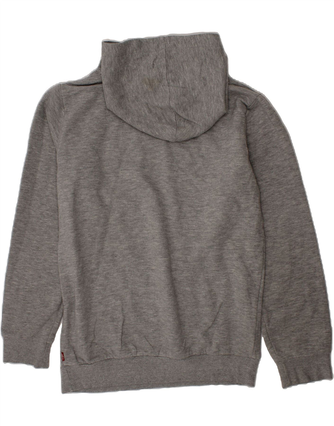 LEVI'S Boys Graphic Hoodie Jumper 13-14 Years XL Grey Cotton Vintage Levi's and Second-Hand Levi's from Messina Hembry 