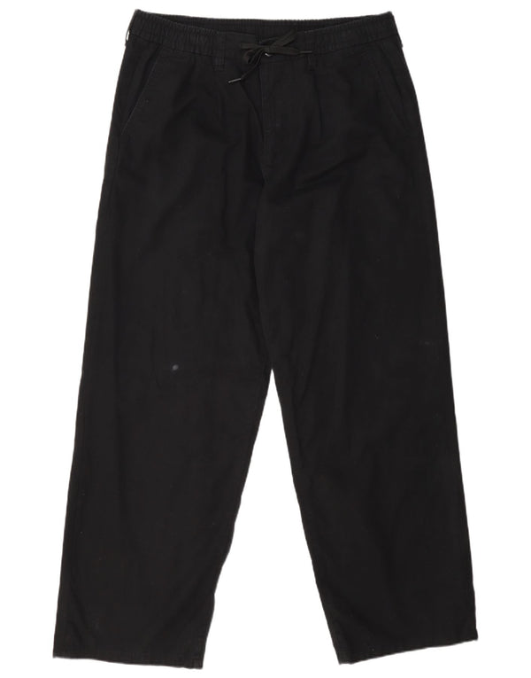 Jack & Jones Mens Loose Fit Chino Calças Grande W34 L29 Algodão Preto