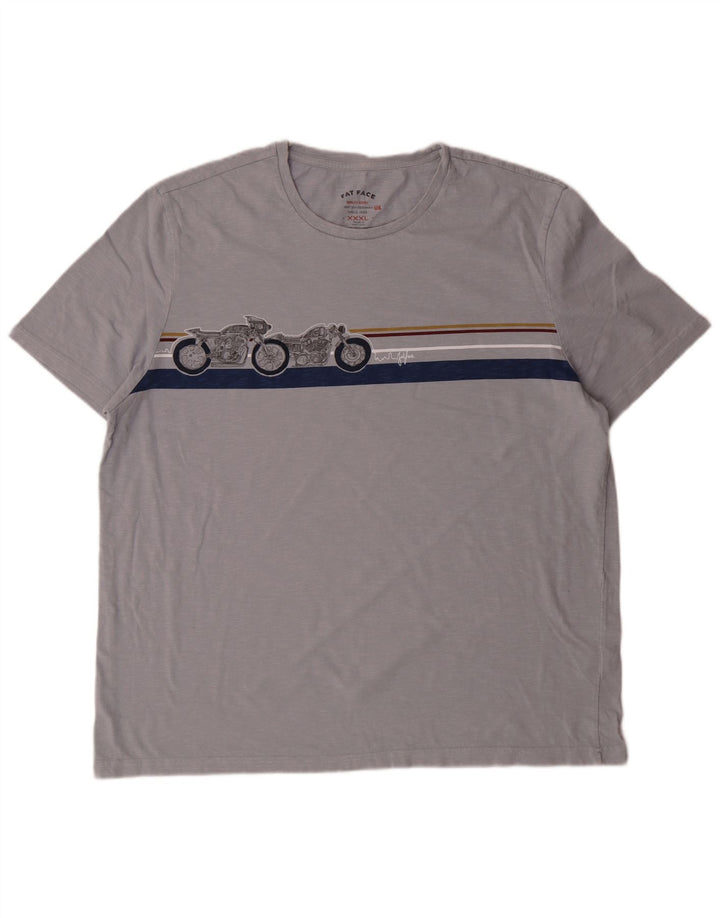 Camiseta feminina com estampa Fat Face Top 3XL cinza algodão motocicleta