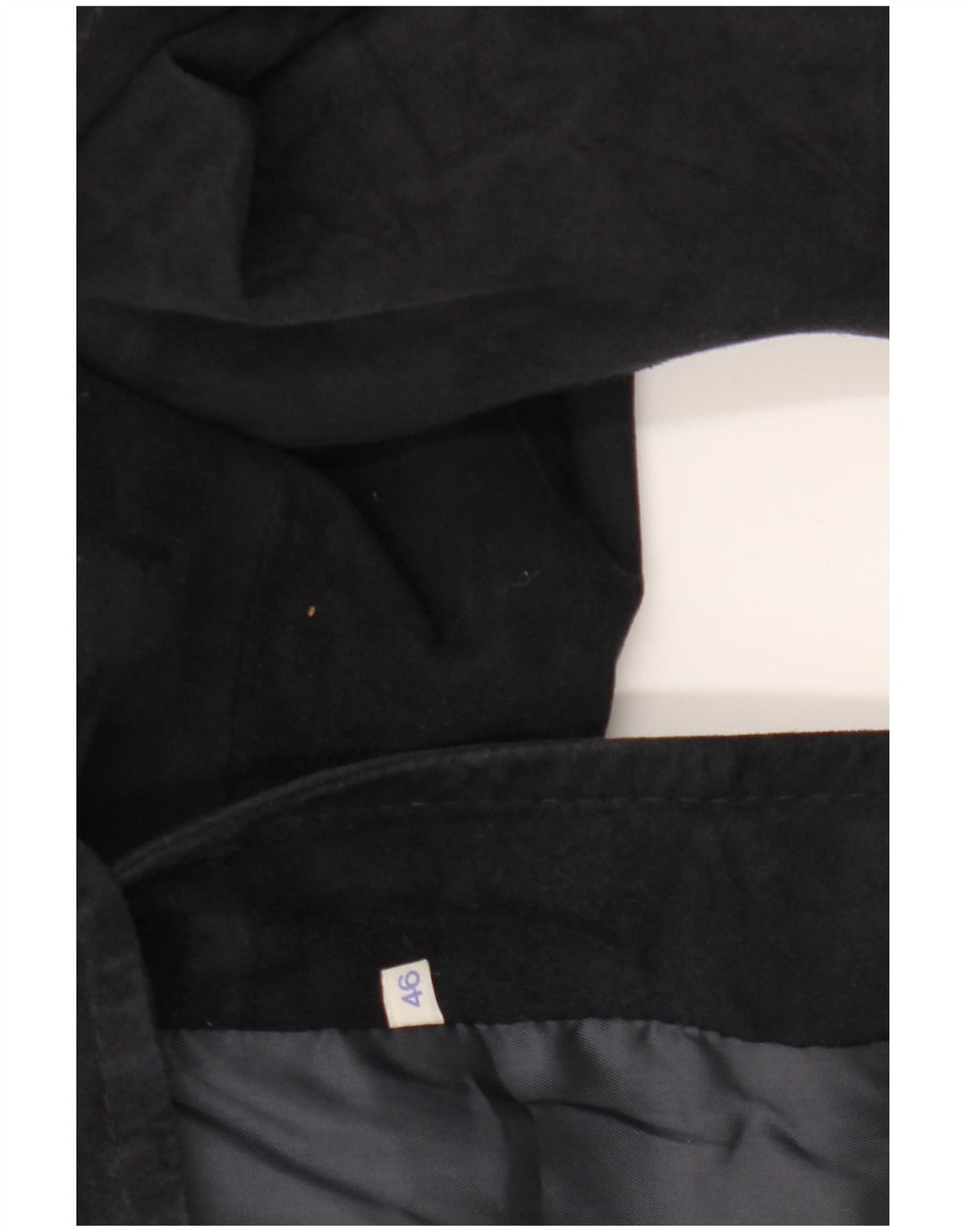 Jaqueta feminina vintage de camurça IT 46 grande azul marinho